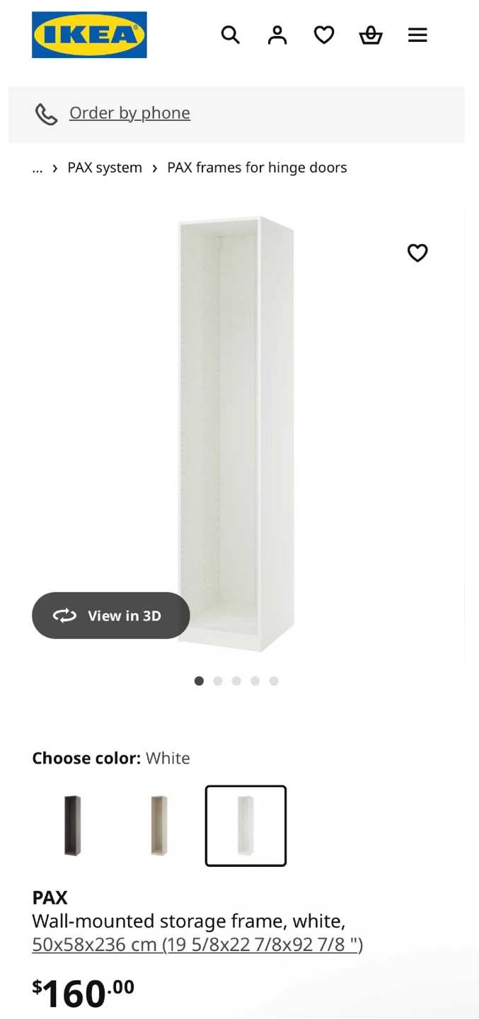 IKEA PAX Wardrobe with shelf and hanging rod - photo 2
