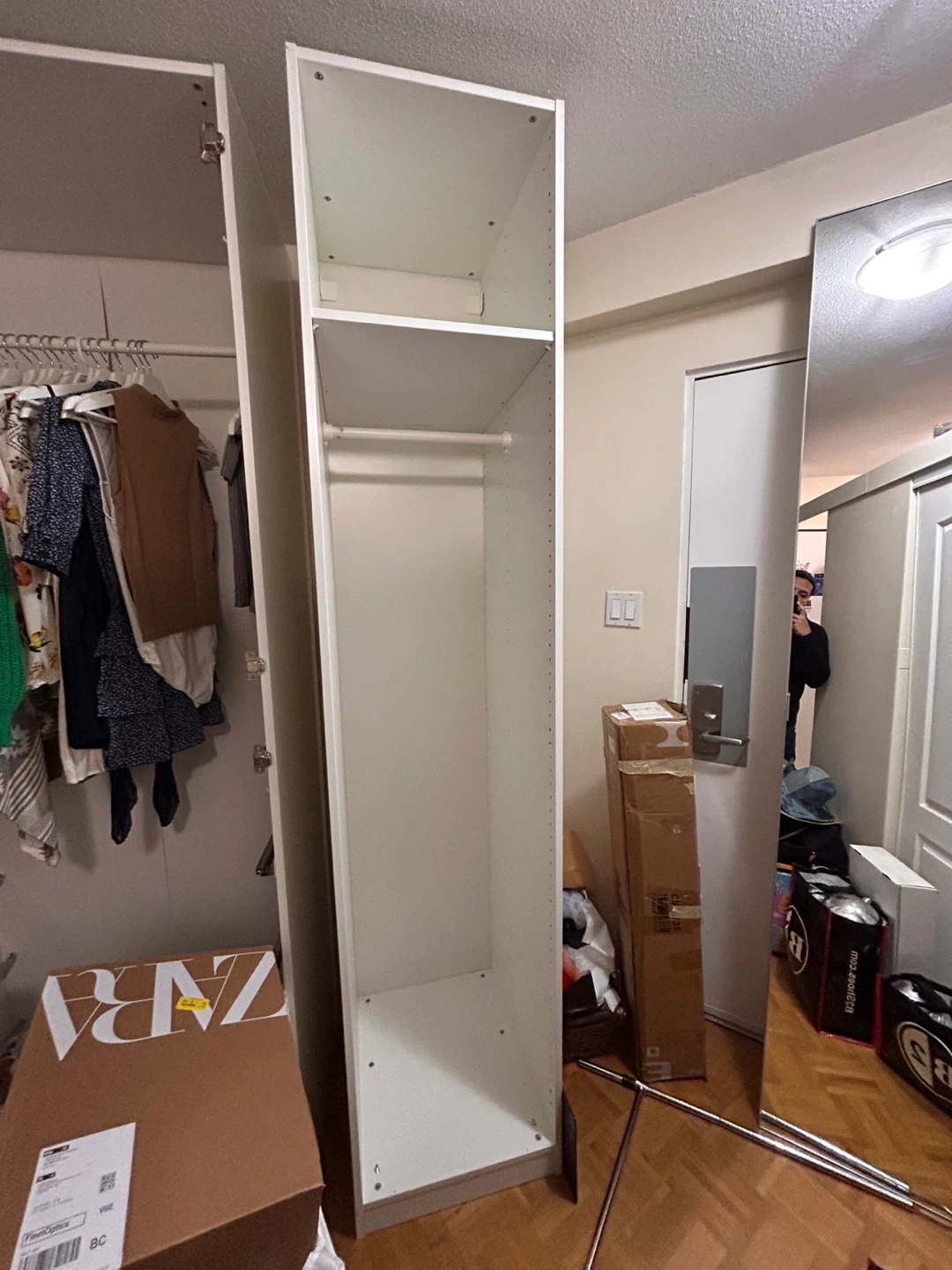 IKEA PAX Wardrobe with shelf and hanging rod