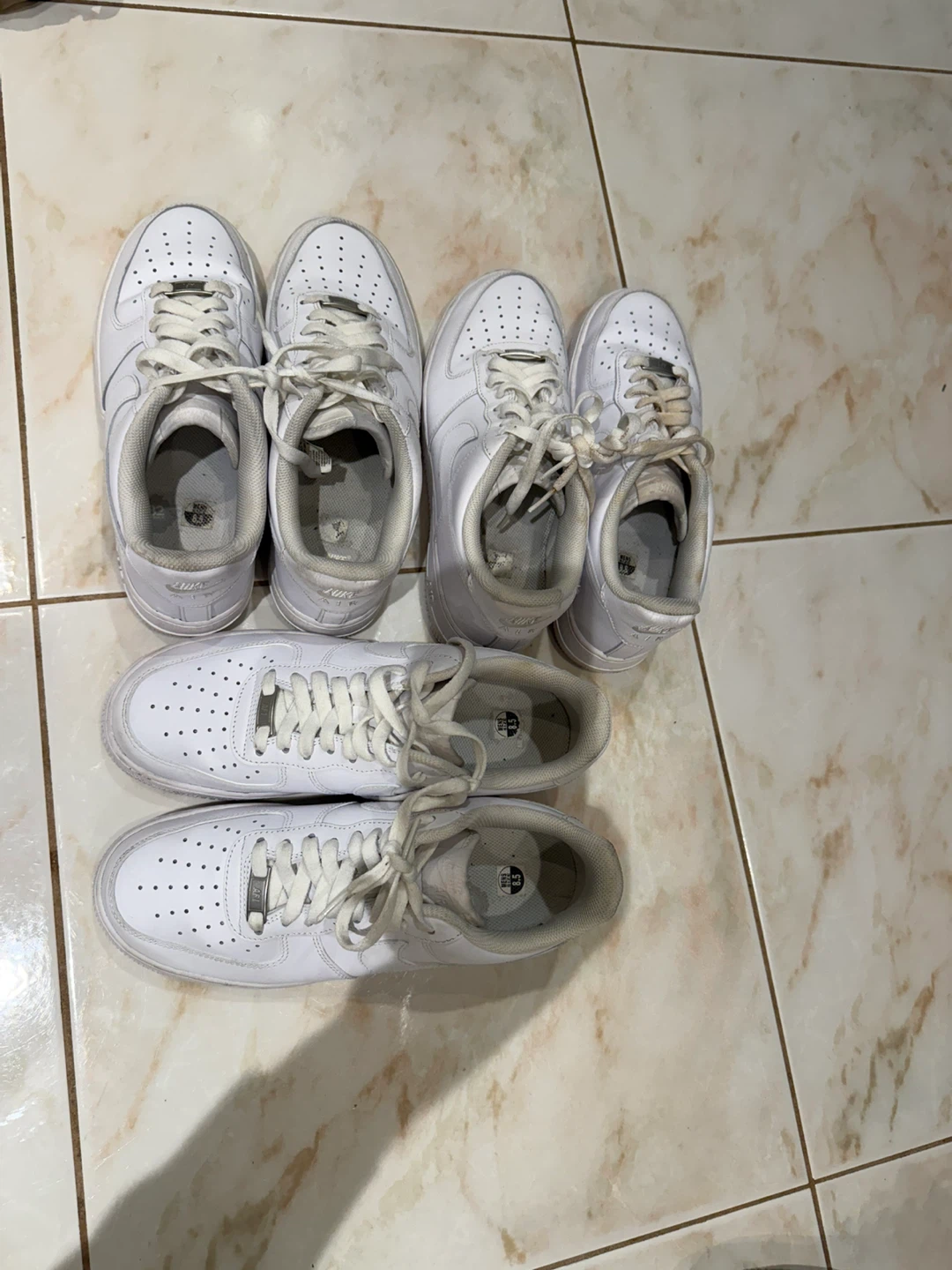 Nike Air Force 1 White, US 8.5 set