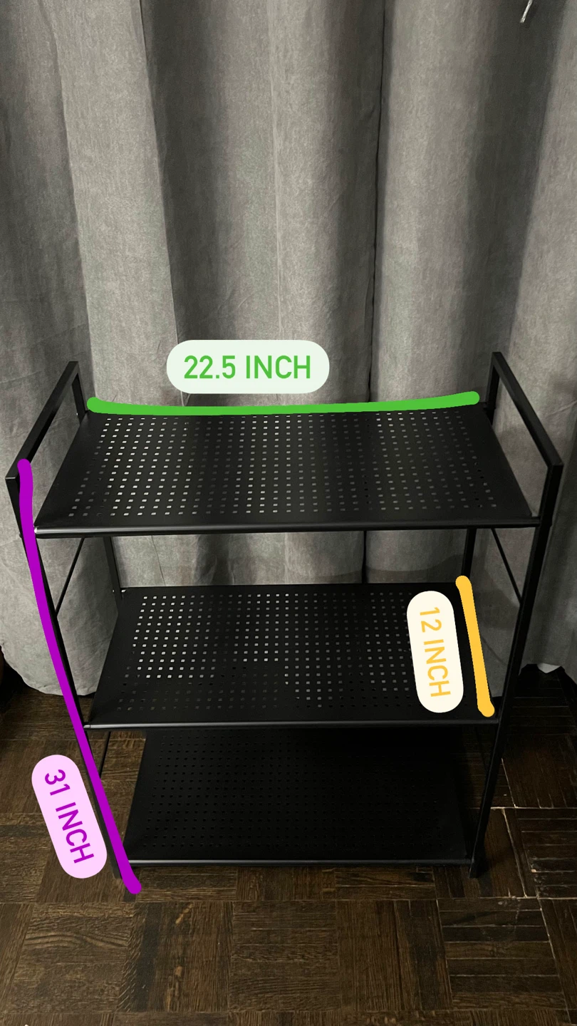 Black Metal 3-Tier Shelf - photo 2