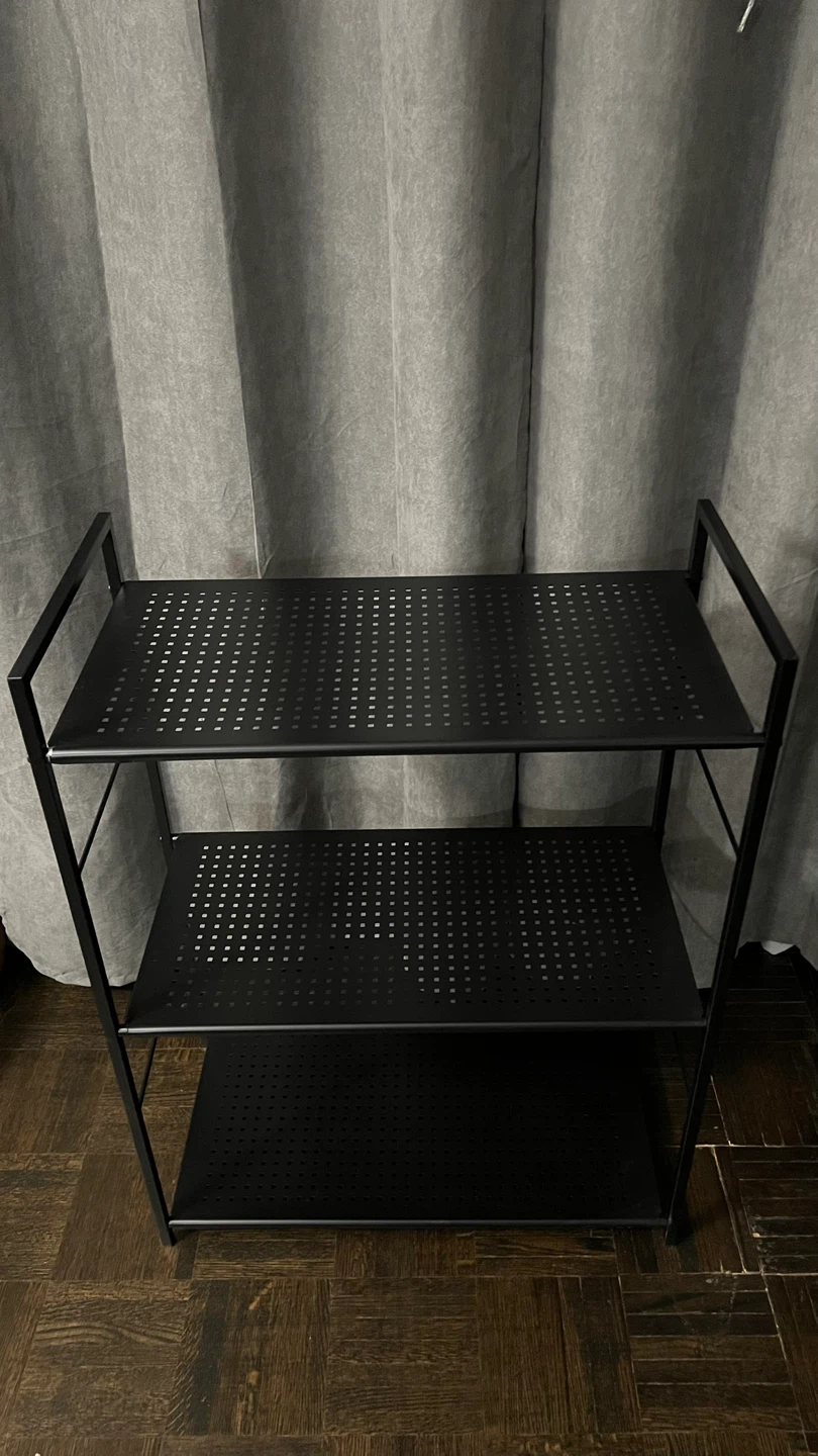 Black Metal 3-Tier Shelf