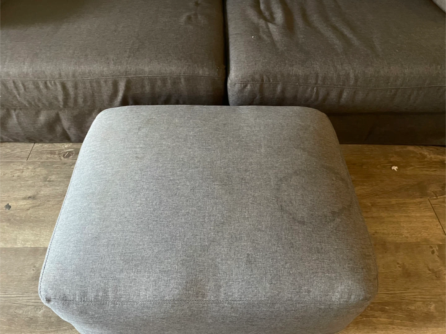 Large loveseat Sofa and Ottoman - Grey - photo 2