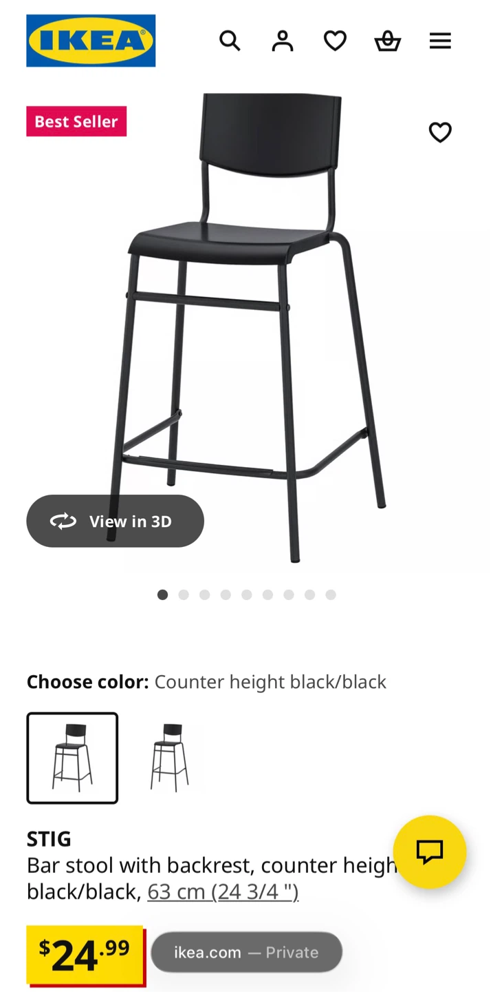 🚚Move out sale!!! IKEA TOMMARYD High Table & STIG Bar Stools - photo 4