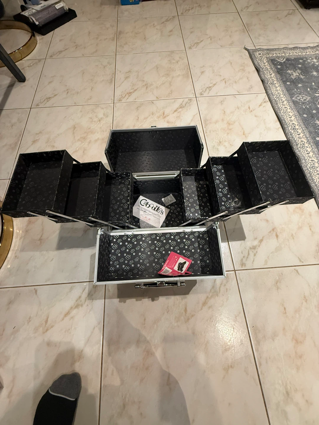 Caboodles Black & Silver Makeup Organizer - photo 4