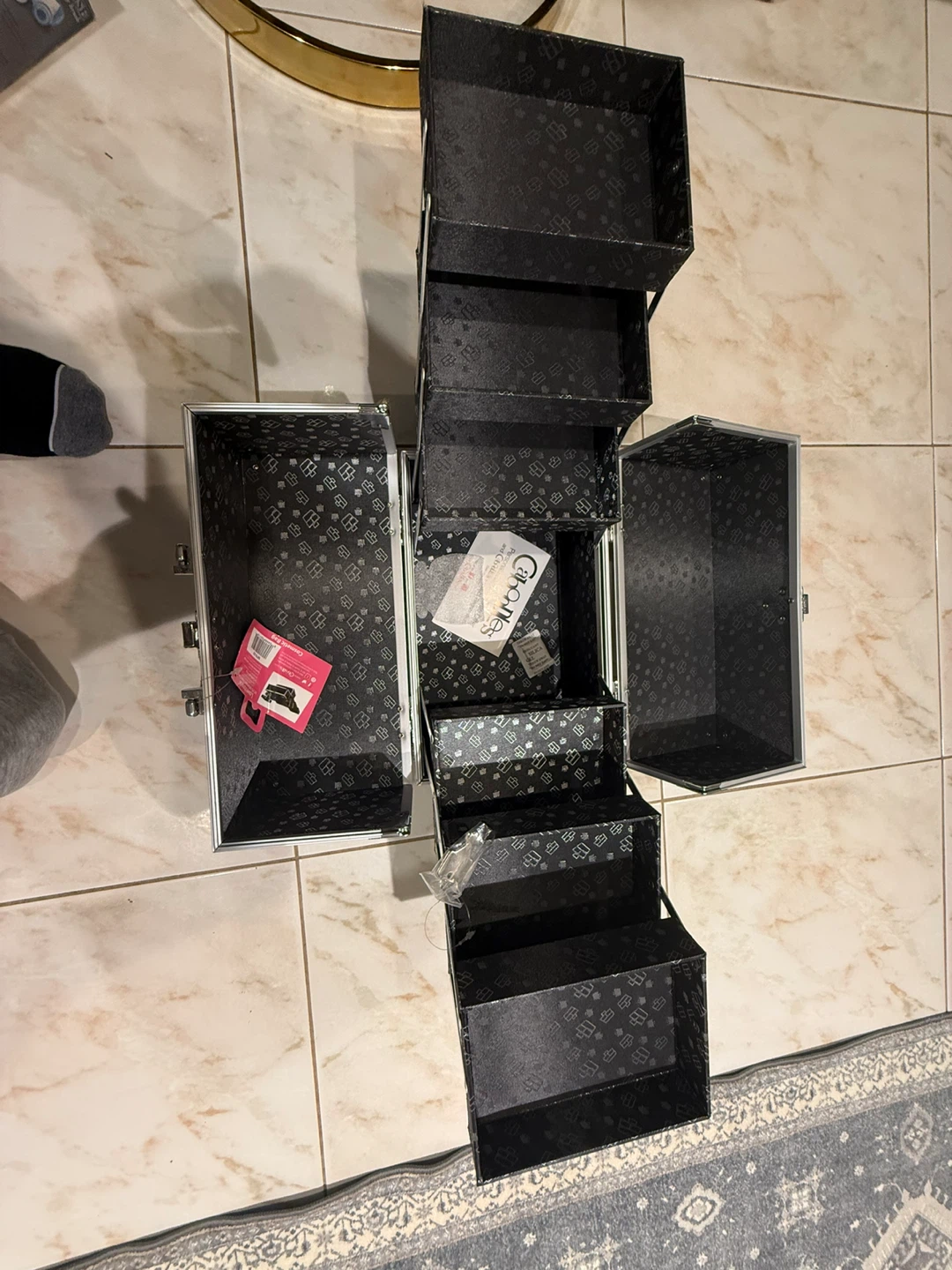 Caboodles Black & Silver Makeup Organizer - photo 3