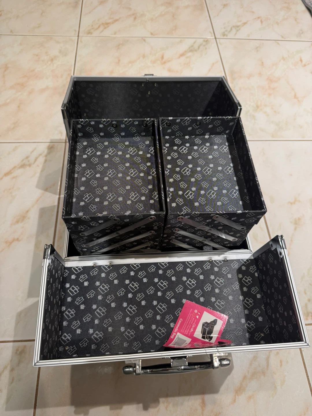 Caboodles Black & Silver Makeup Organizer