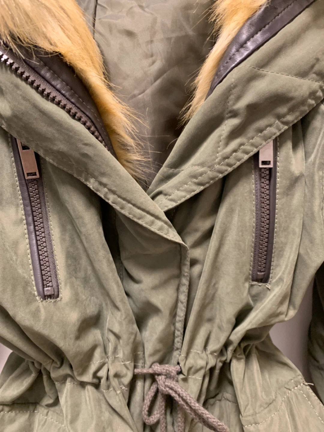 Forever 21 Green Parka with Faux Fur Hood - photo 5