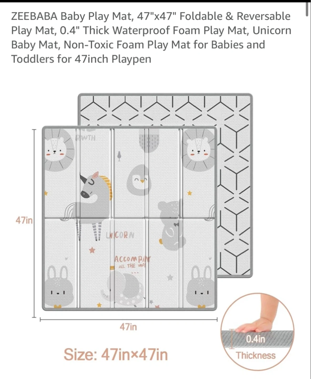 Fodoss Baby Playpen and Play Mat - photo 2