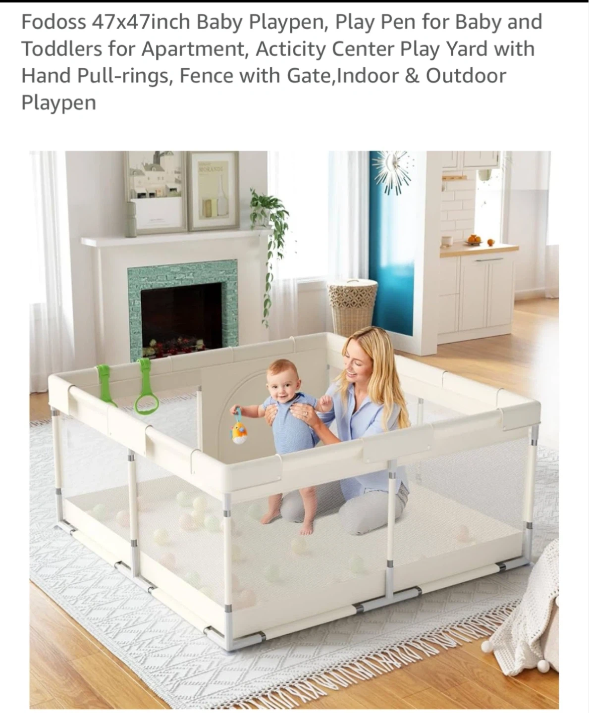 Fodoss Baby Playpen and Play Mat