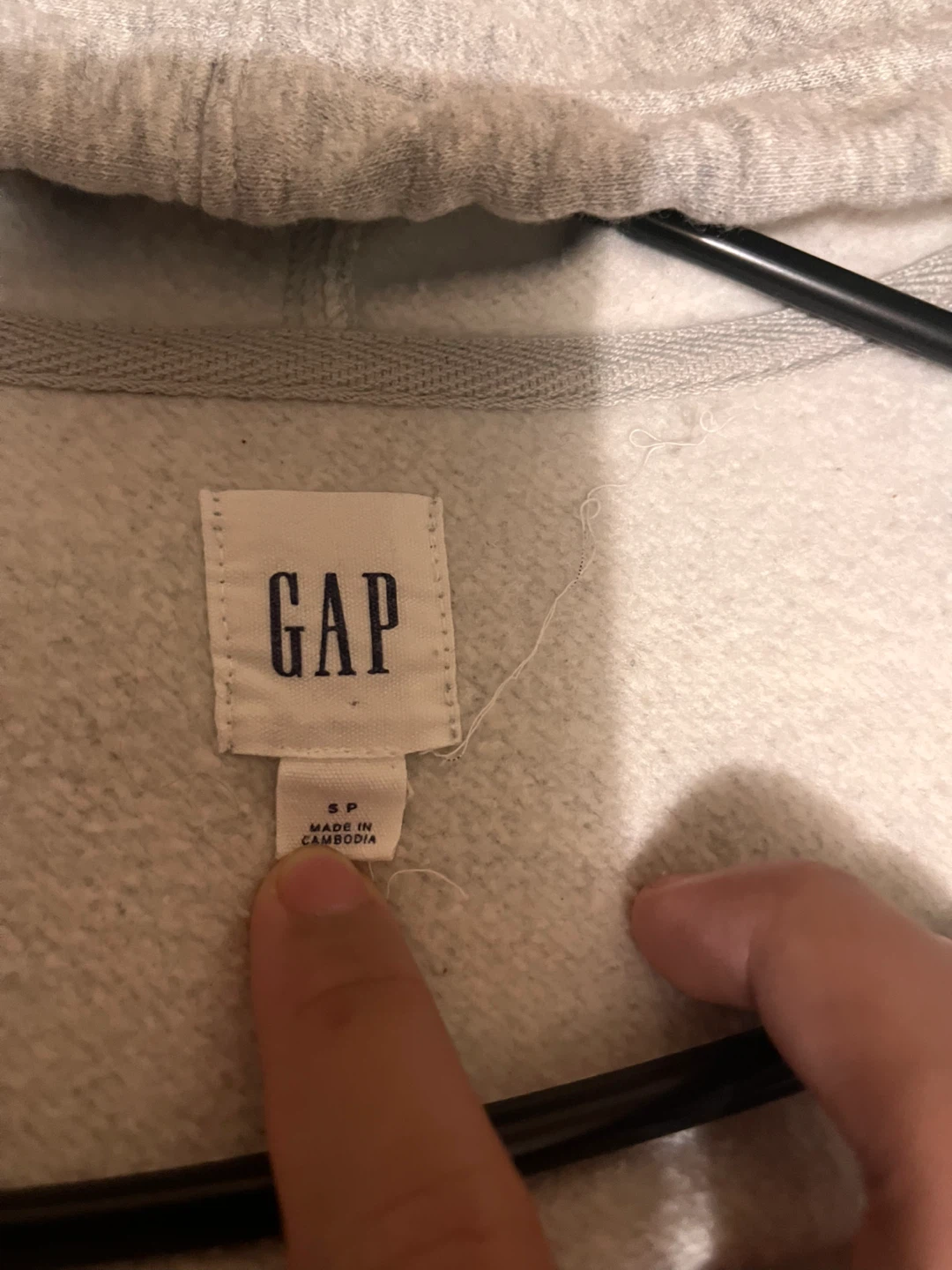GAP Grey Zip-Up Hoodie - Size SP - photo 3