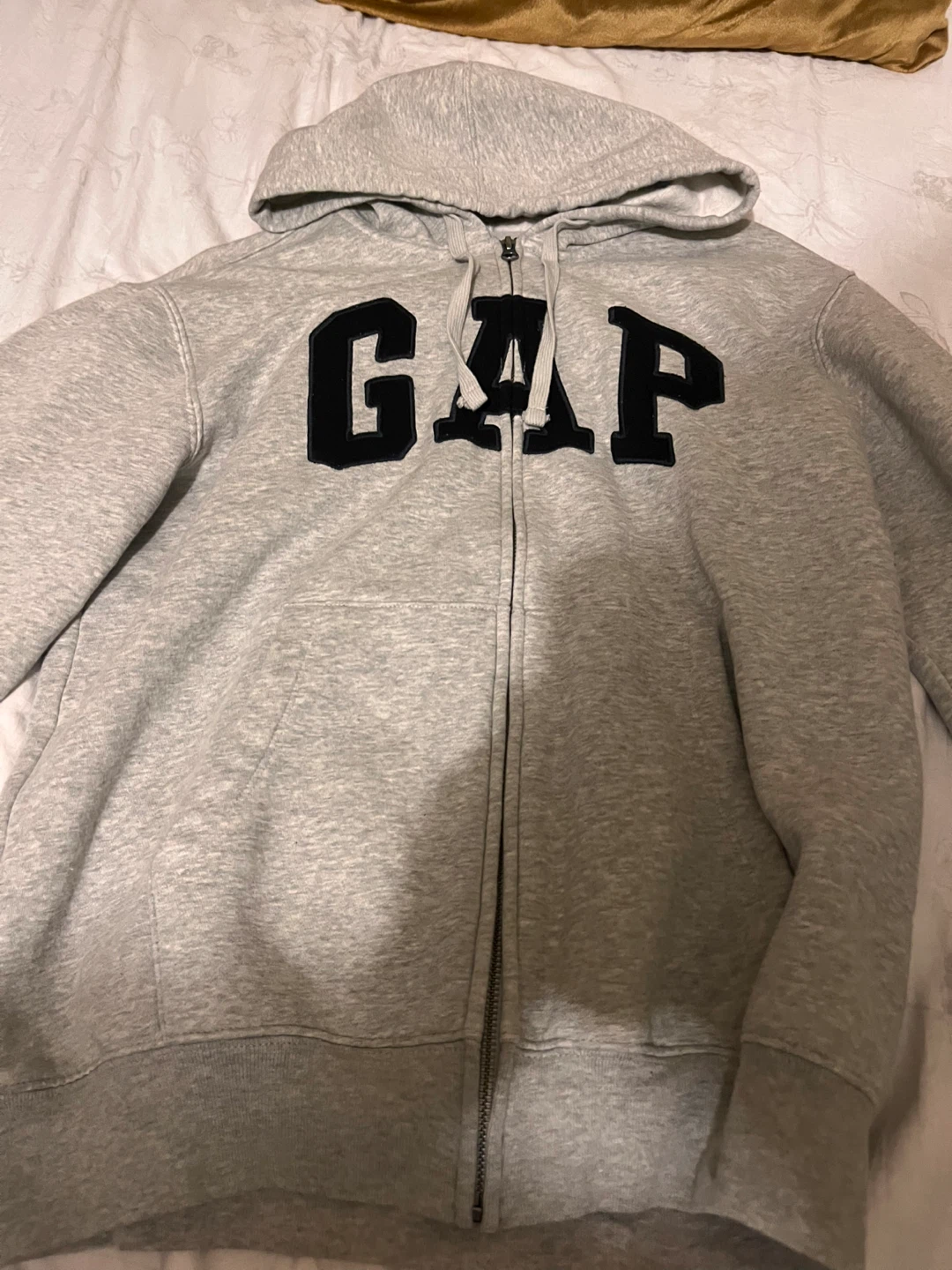 GAP Grey Zip-Up Hoodie - Size SP