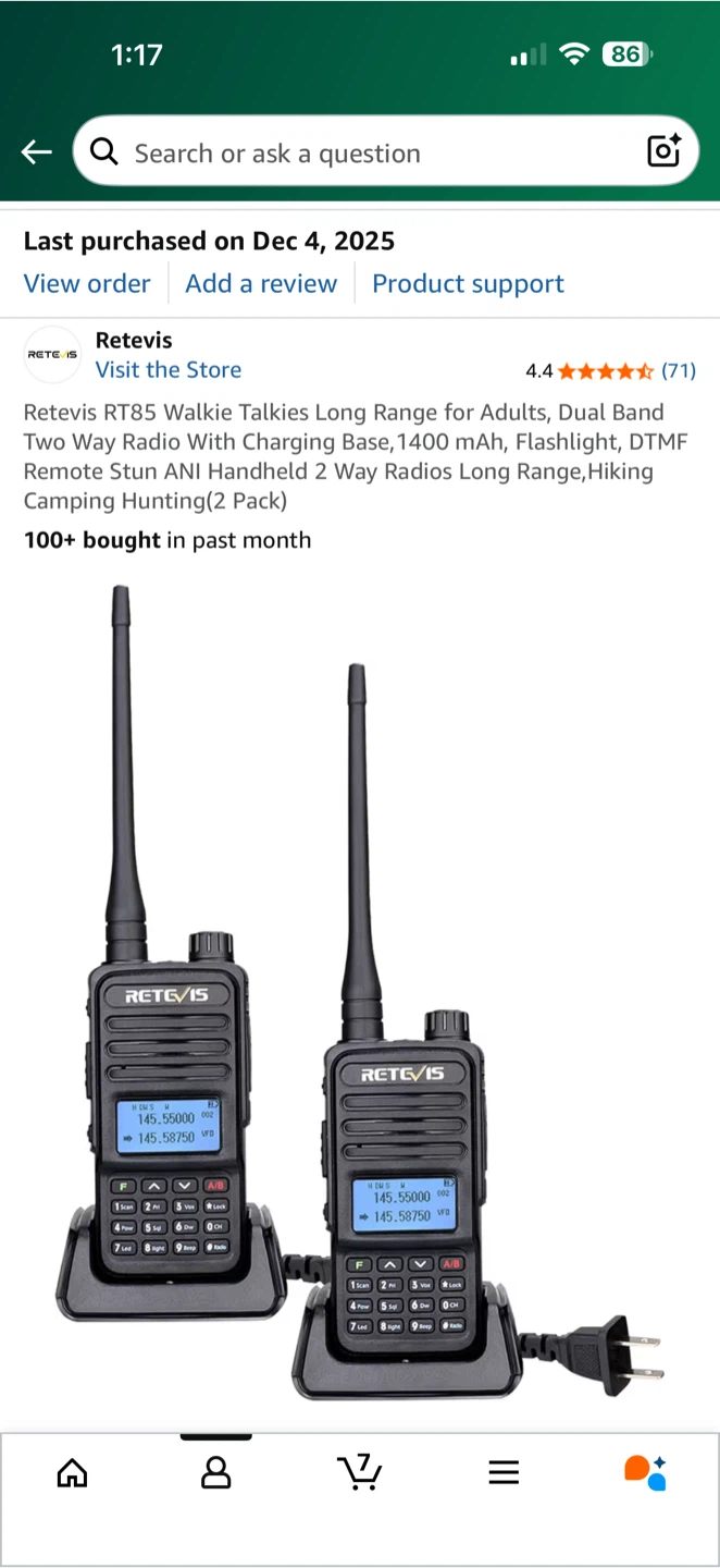 Retevis RT85 Walkie Talkies (2 Pack) - photo 2