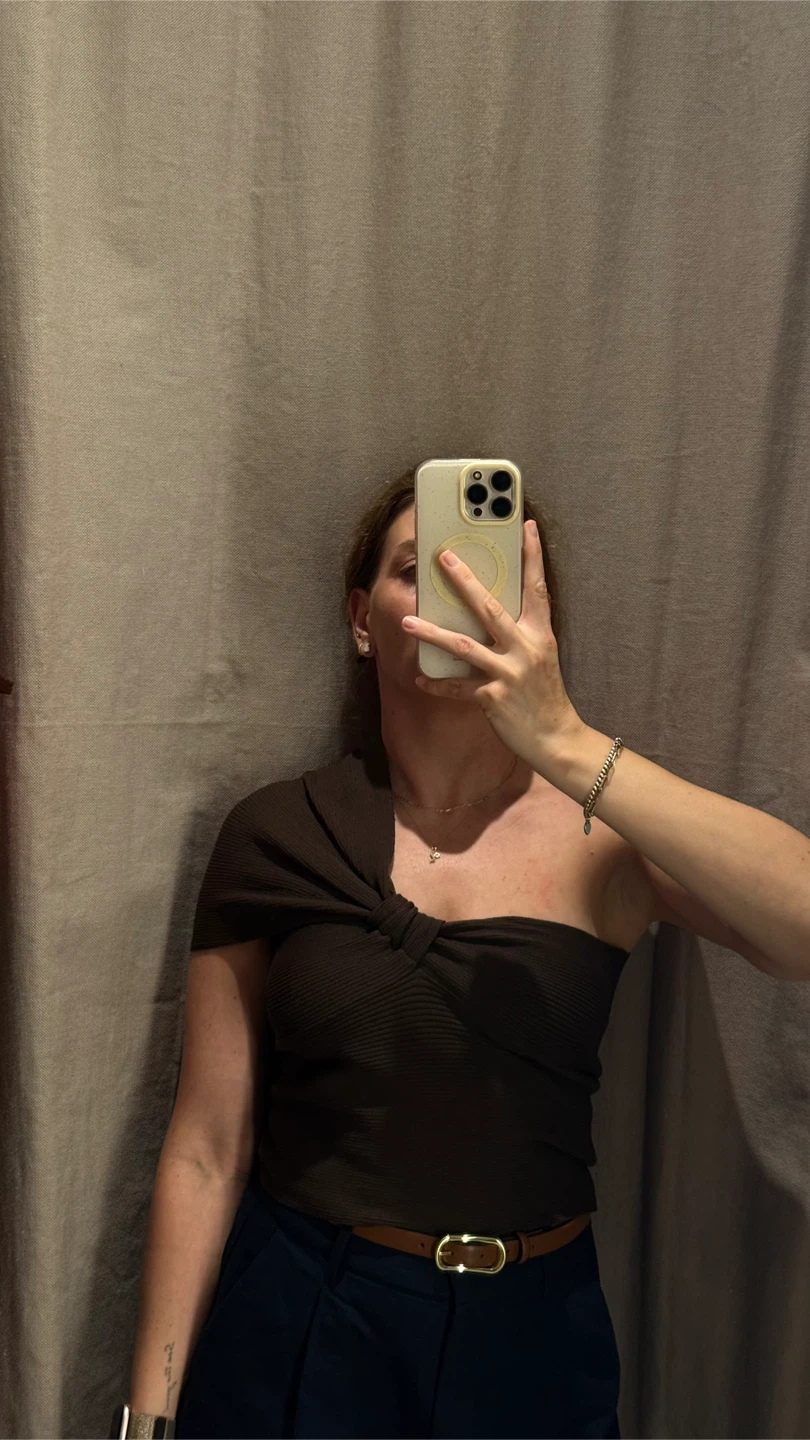 New with tags Zara one shoulder asymmetrical knot top S - photo 2