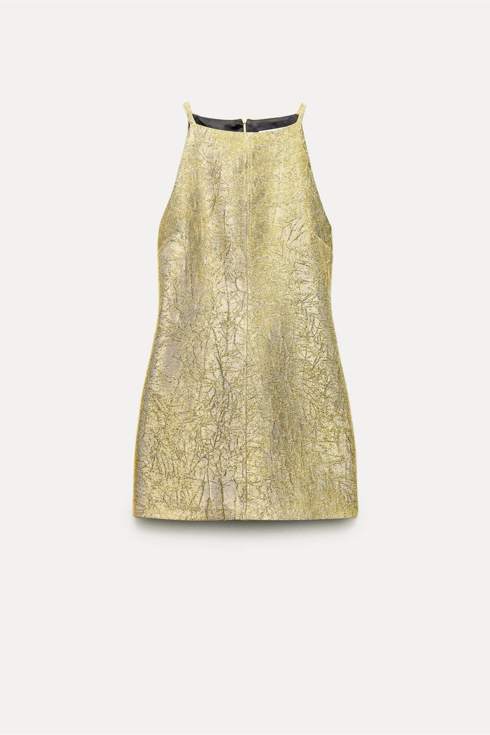 New shiny gold mini dress Zara S - photo 5