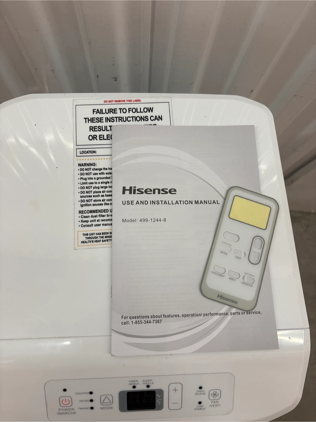 Hisense 6000 BTU 3-in-1 Portable Air Conditioner - photo 5