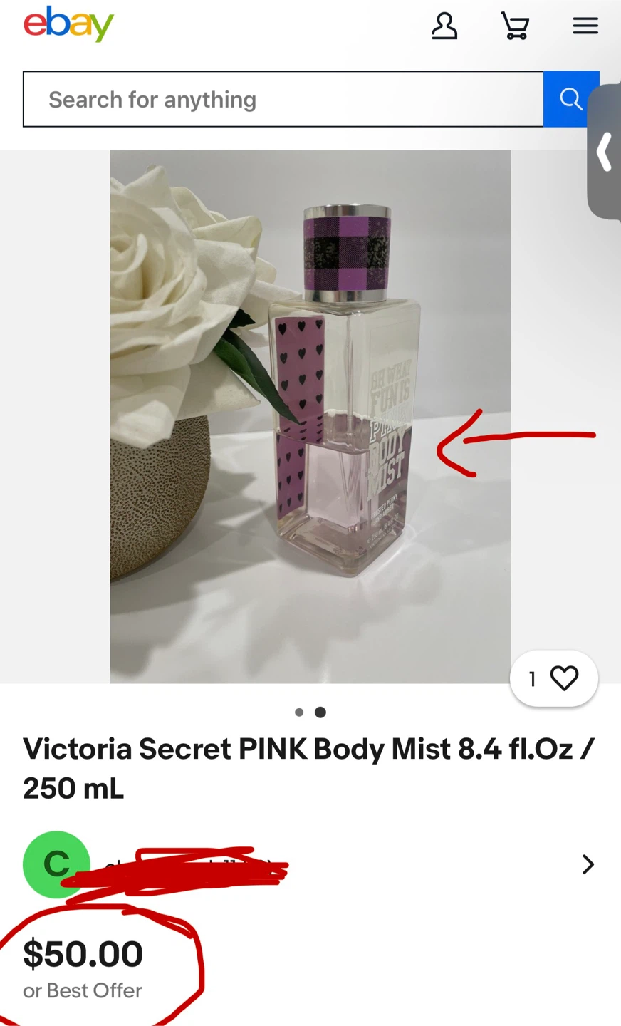 Rare OH WHAT FUN IS PINK Frosted Peony & Amber Body Mist - photo 2