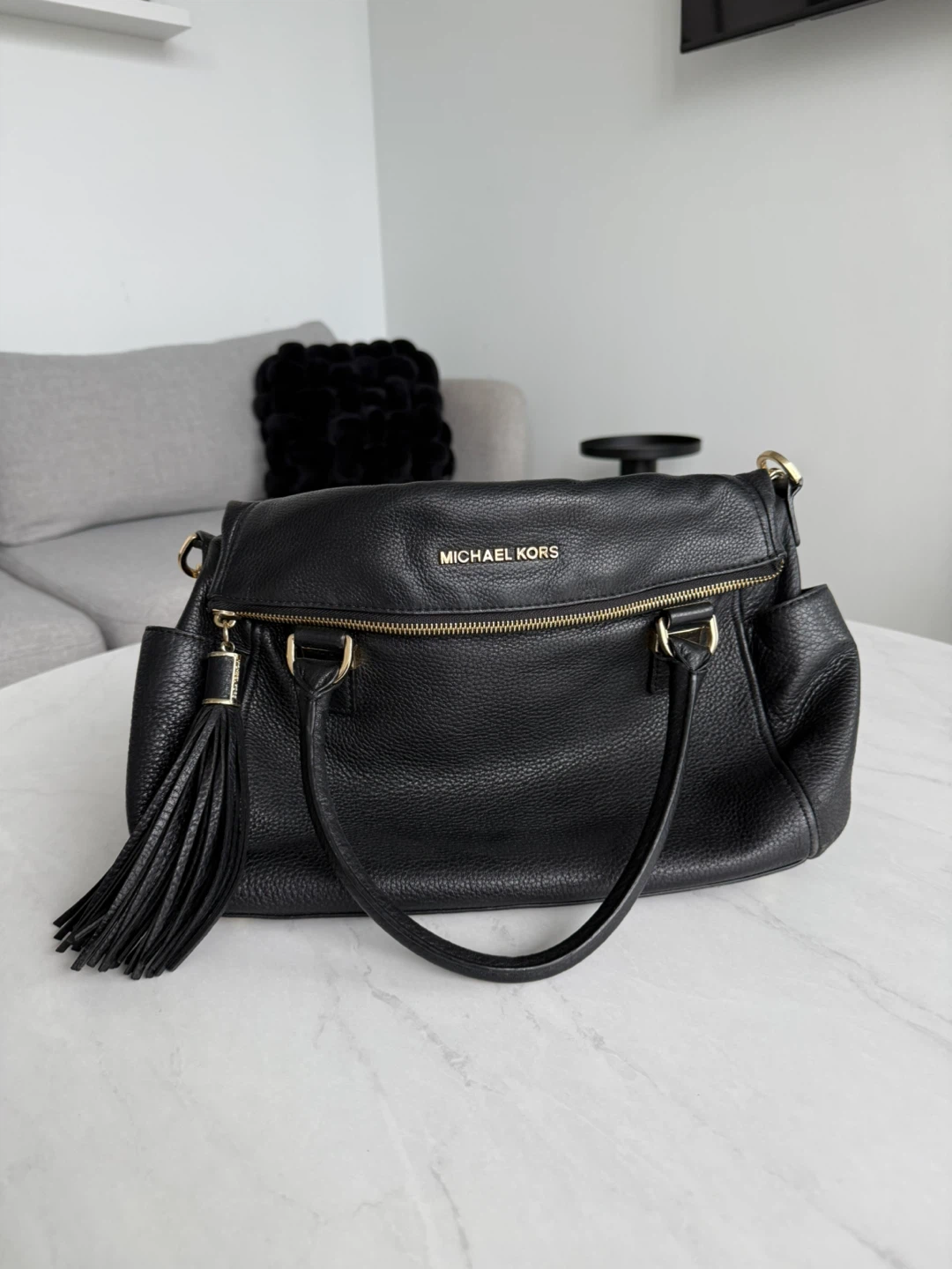 Michael Kors Black Leather Handbag