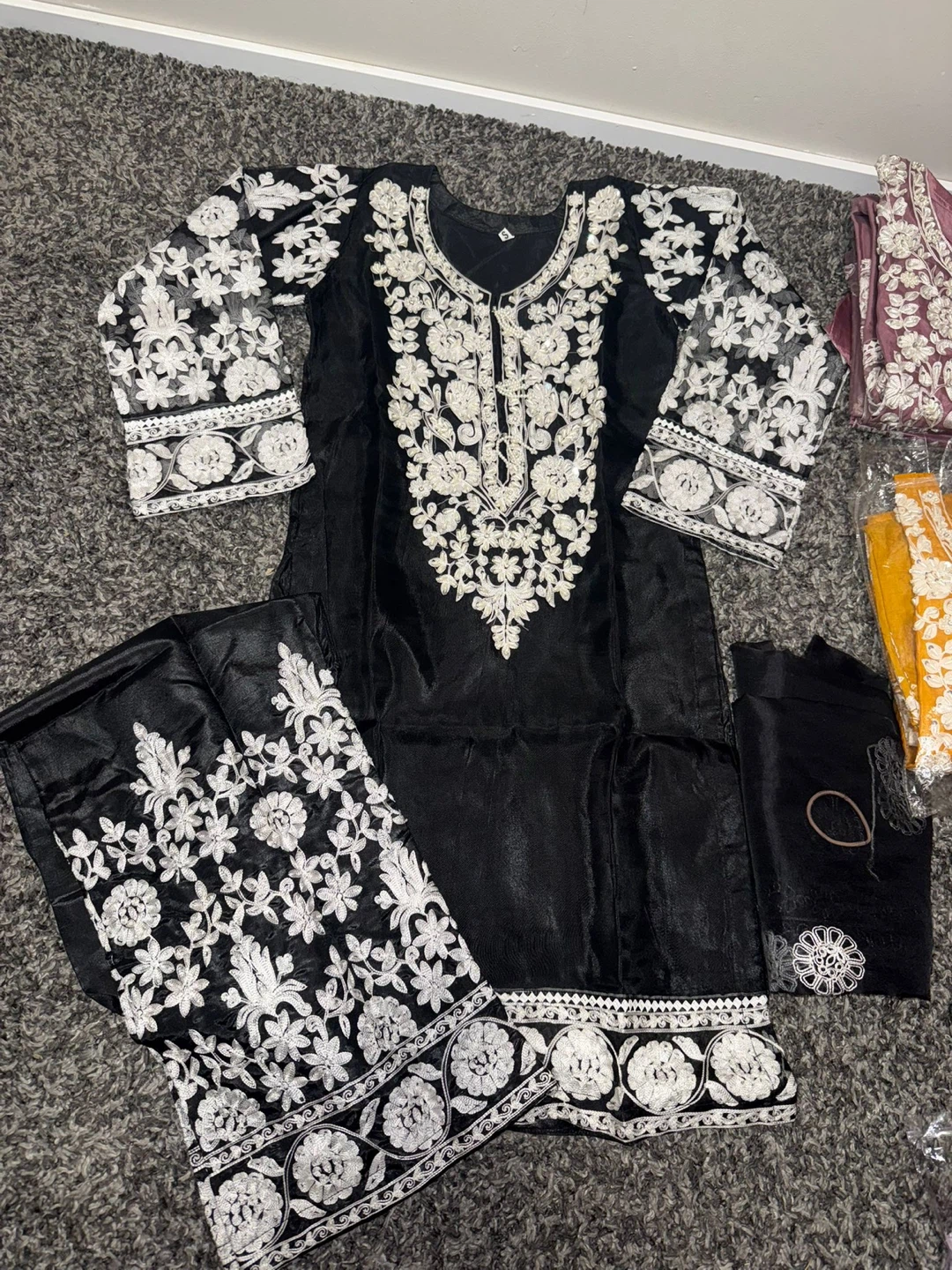 Embroidered Salwar Kameez - Set of 3