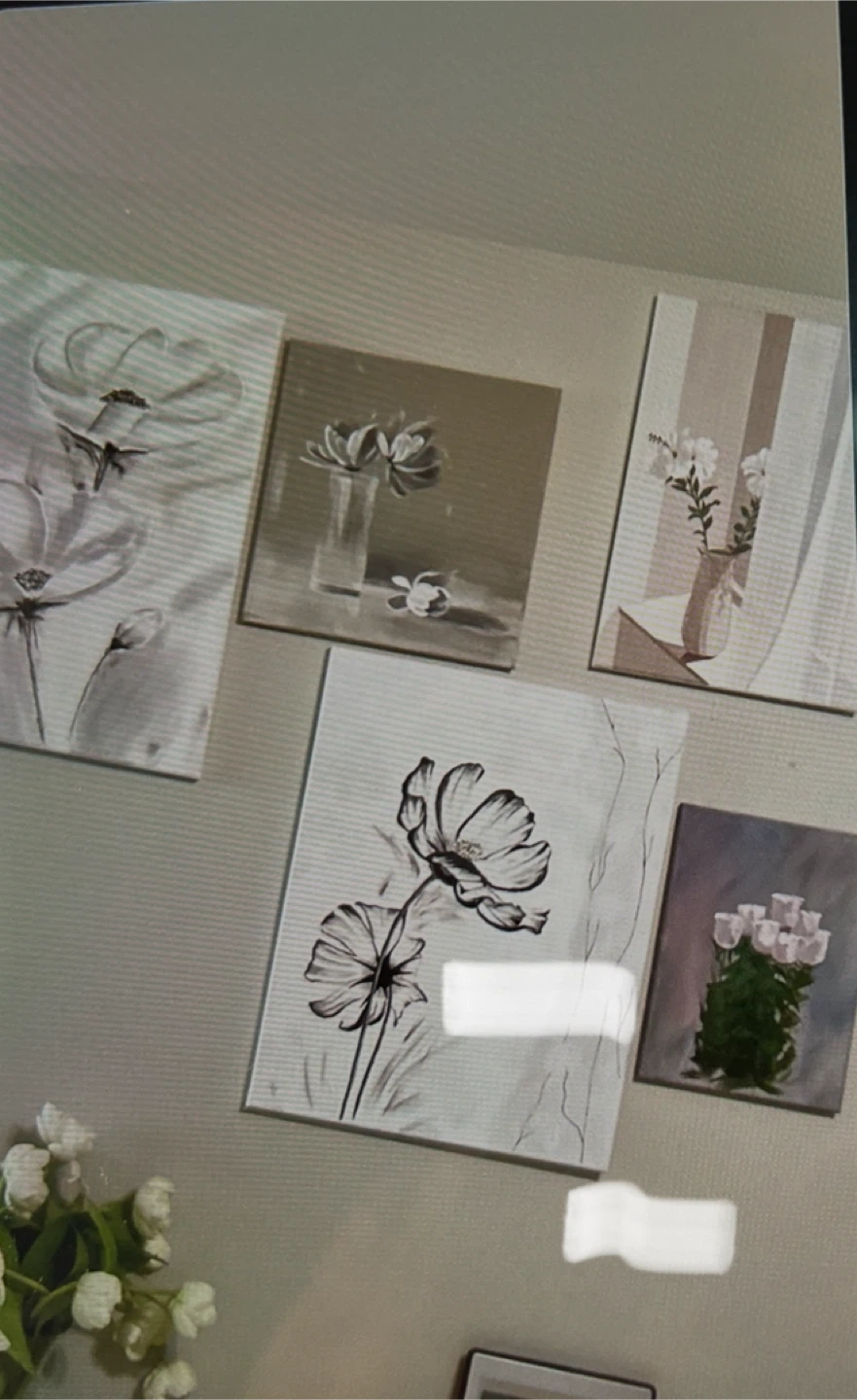 Floral Canvas Hand Made Wall Art