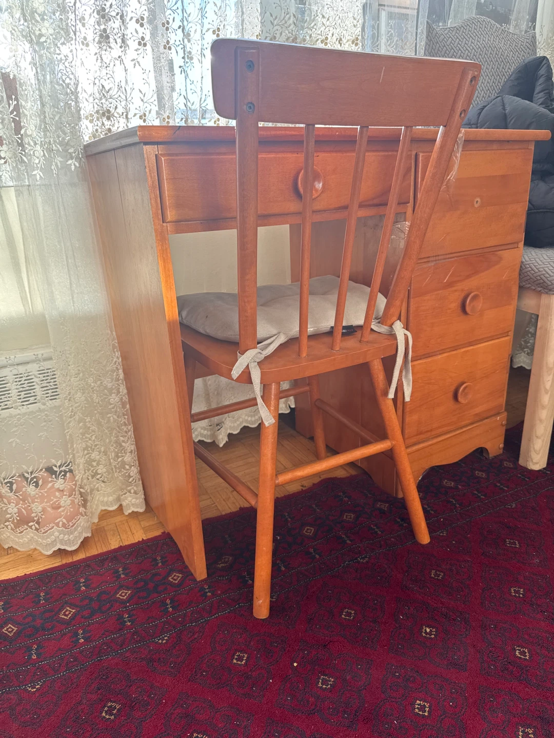 Wooden Desk and Chair Set