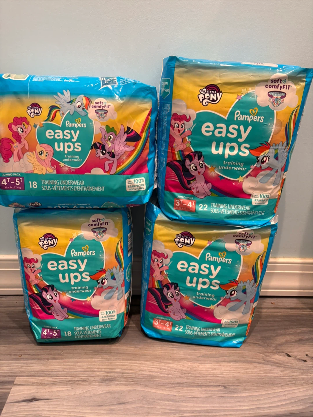 Pampers Easy Ups Training Underwear, Size 4T-5T & 3T-4T