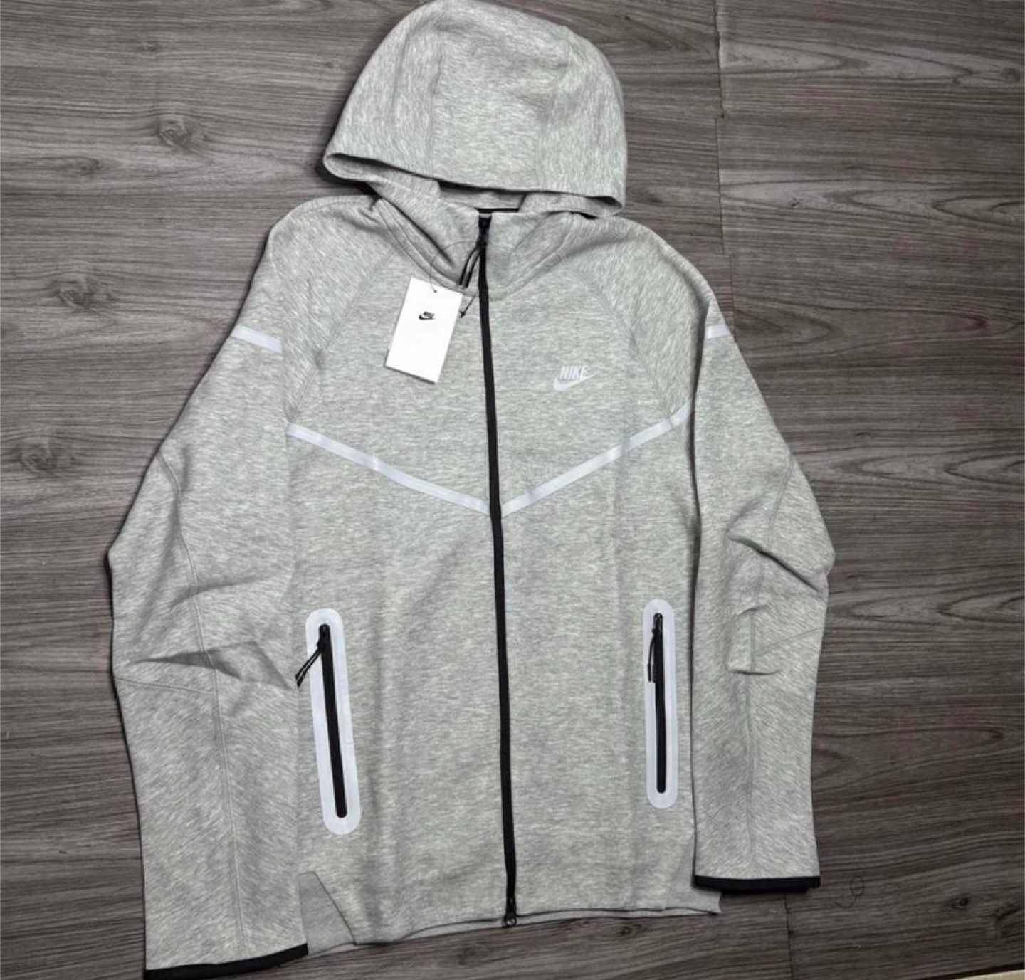 Nike Tech Fleece Full-Zip Hoodie Grey Reflective