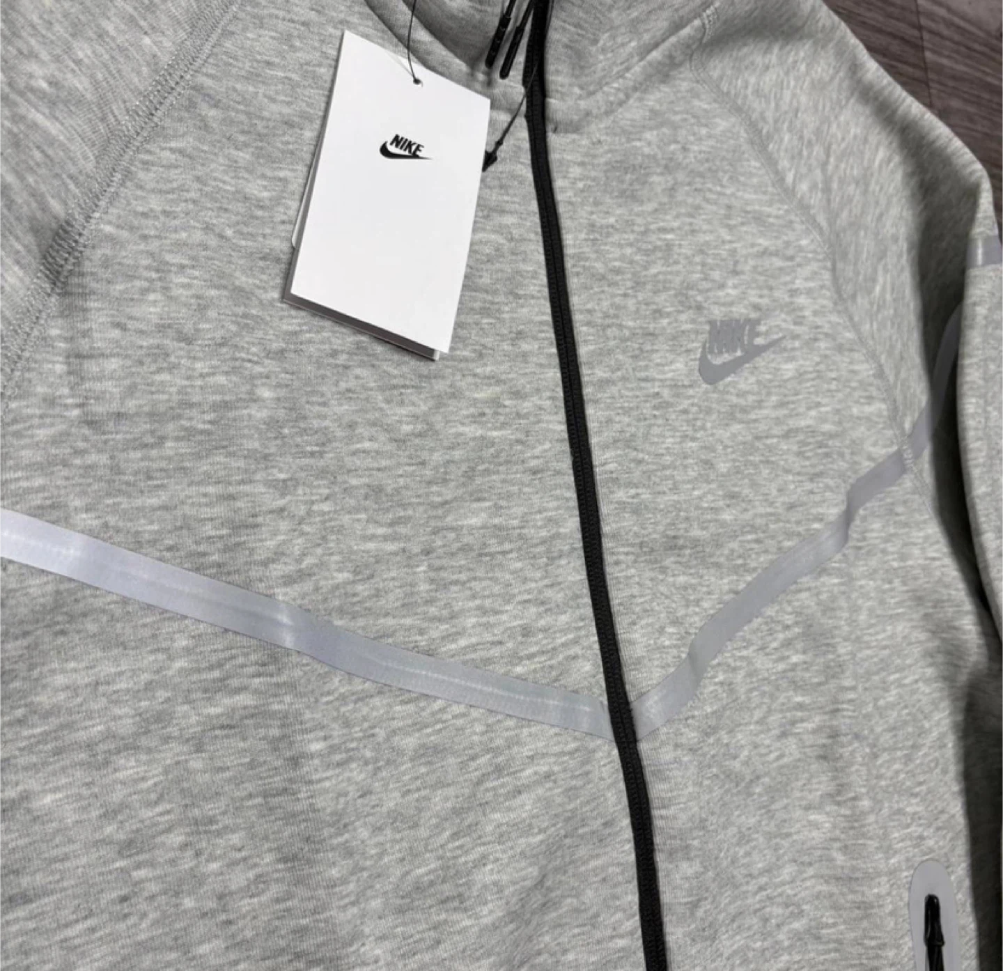 Nike Tech Fleece Full-Zip Hoodie Grey Reflective - photo 2