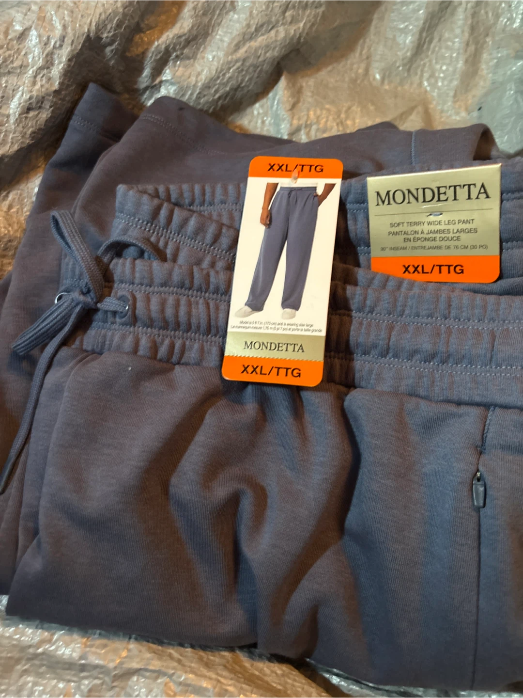 Mondetta XXL Soft Terry Wide Leg Pants - New