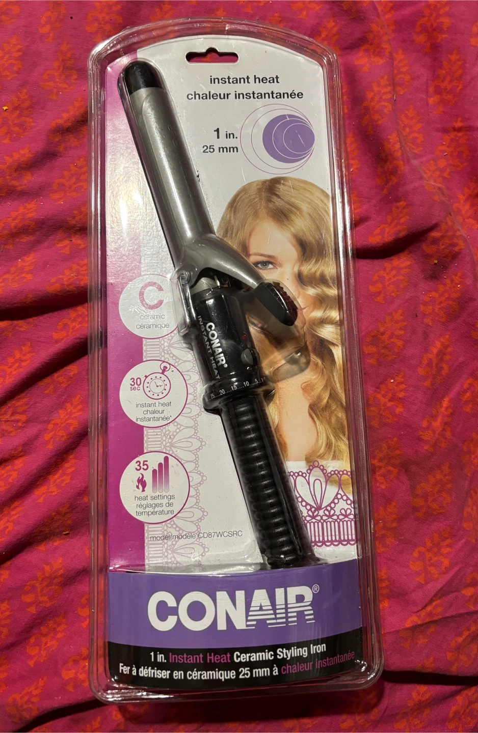 Conair 1" Instant Heat Ceramic Styling Iron - New