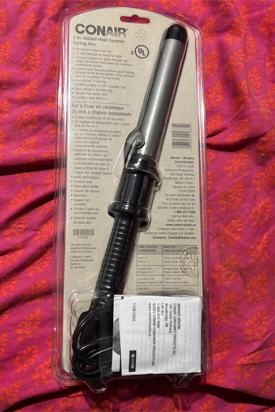 Conair 1" Instant Heat Ceramic Styling Iron - New - photo 2
