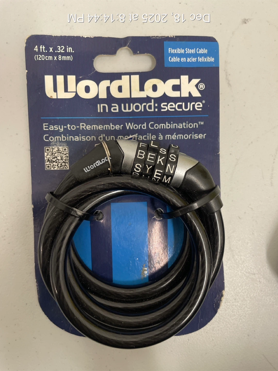 WordLock Bike Lock - Like New!