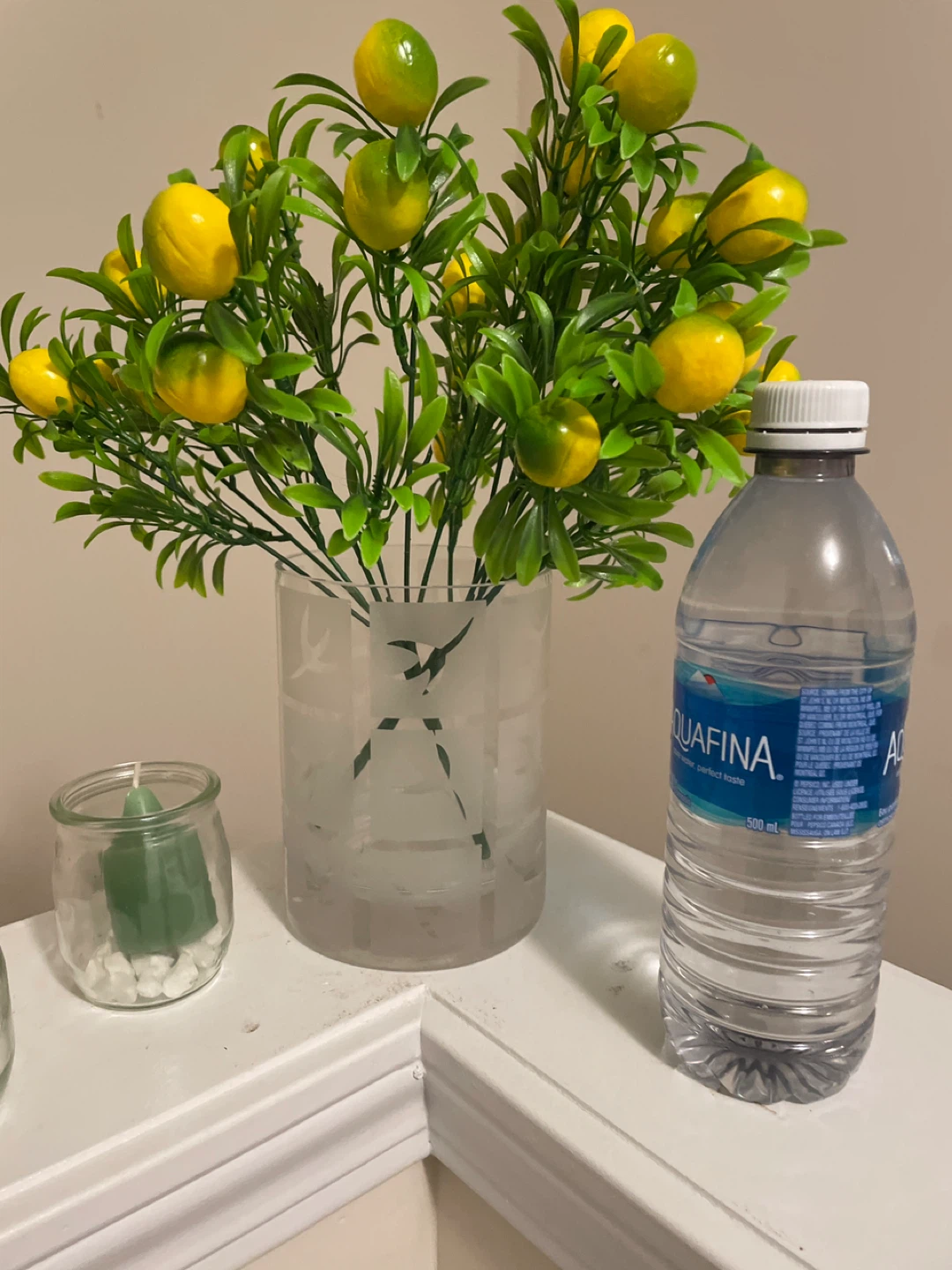 Artificial Lemon Plant & Candles Decor - photo 3