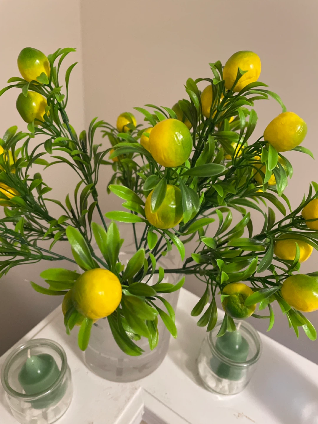 Artificial Lemon Plant & Candles Decor - photo 2