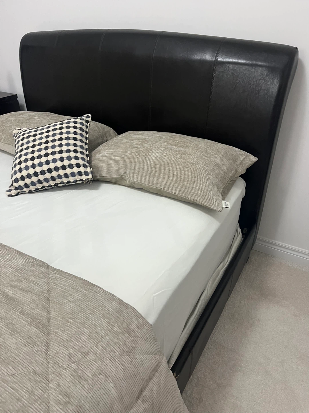 Black Leather Bed Frame