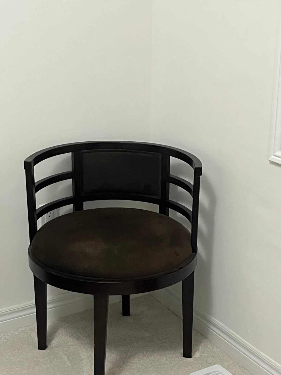 Dark Brown Upholstered Accent Chair