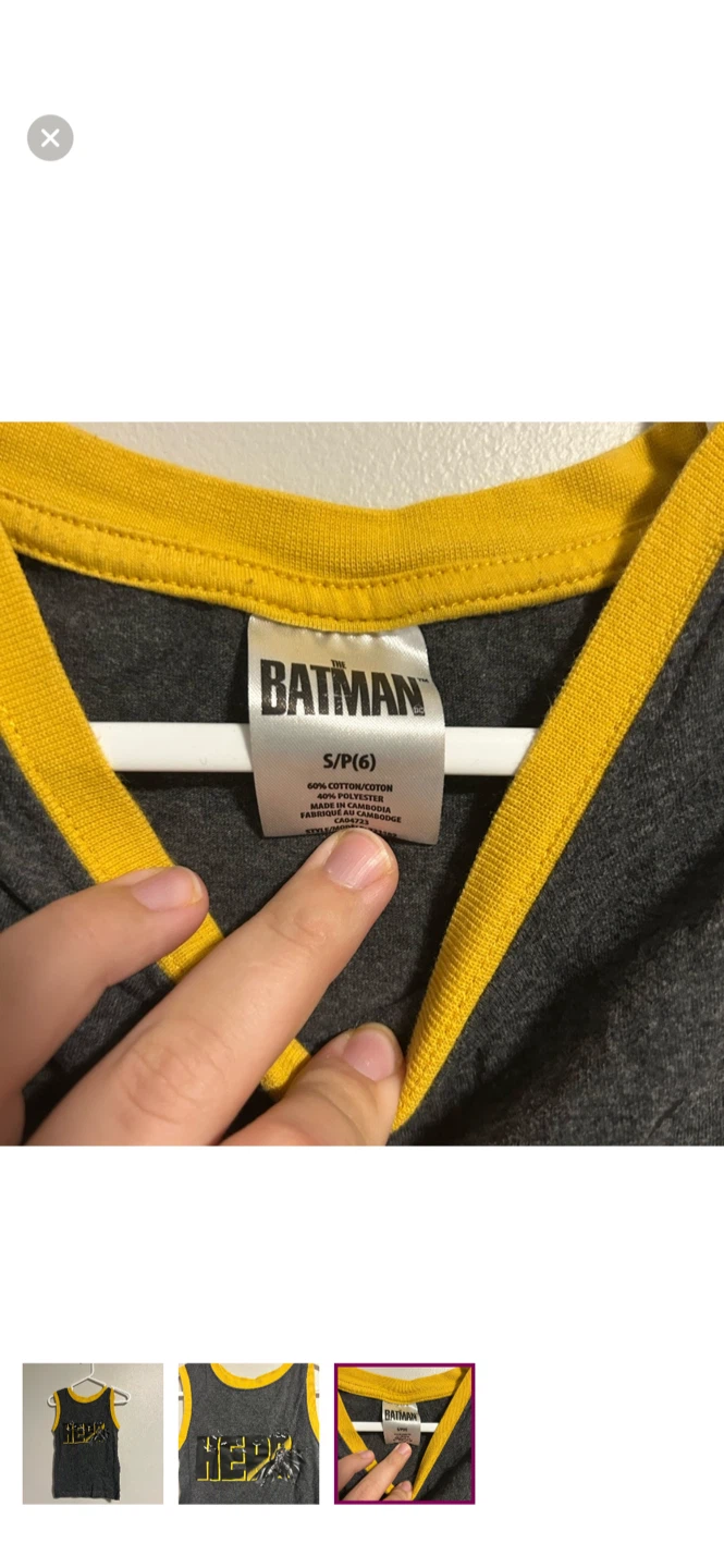 Batman Tank Top - Size 6 - photo 3