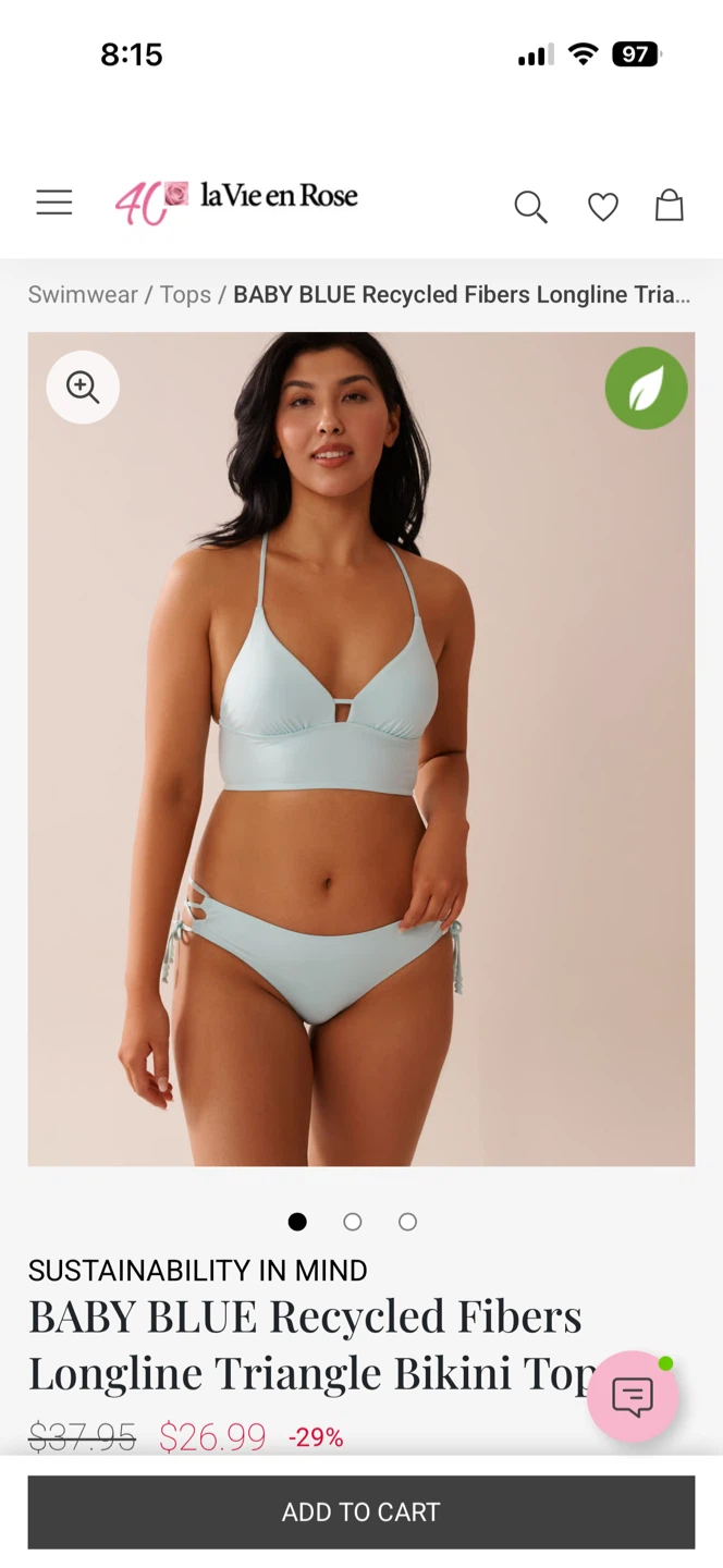 La Vie en Rose Baby Blue Bikini Set