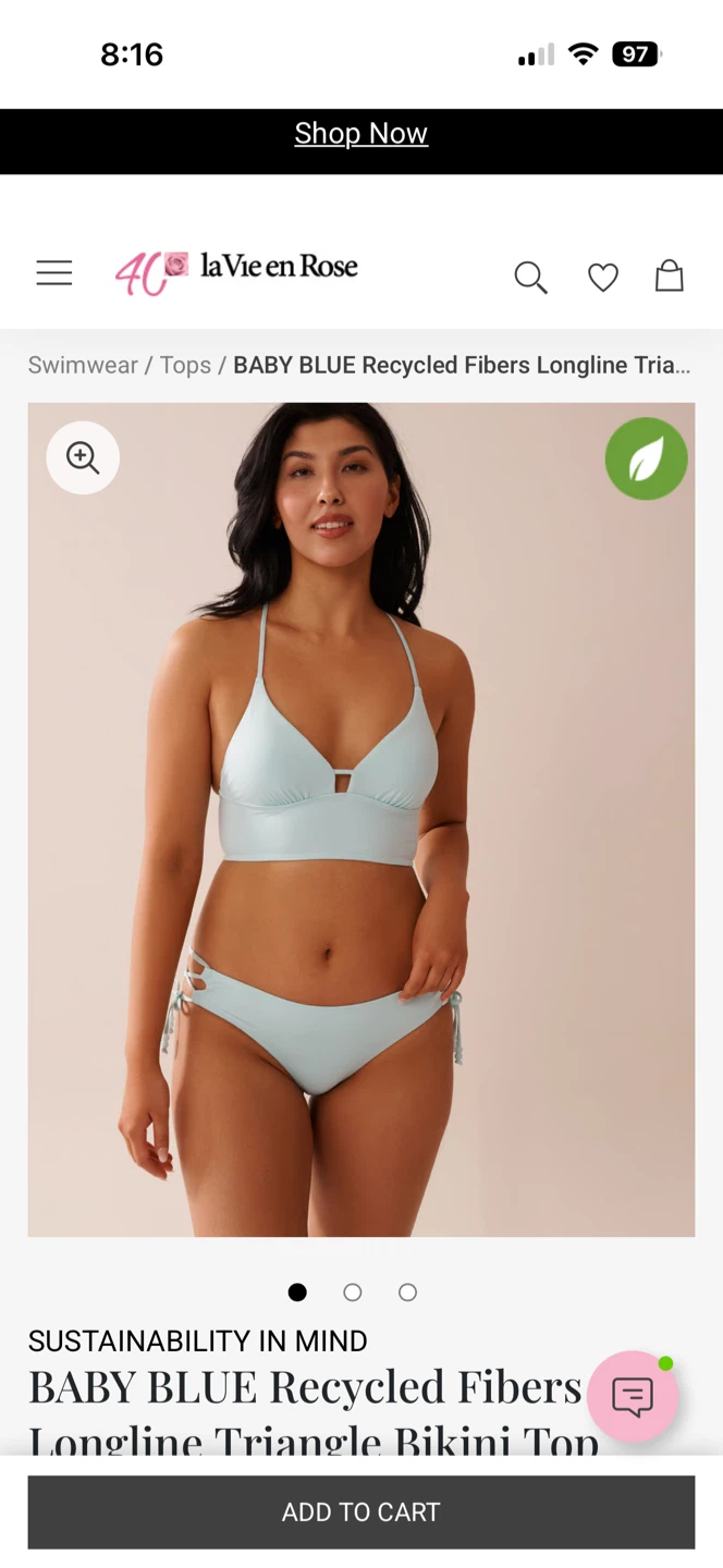 La Vie en Rose Baby Blue Bikini Set - photo 2