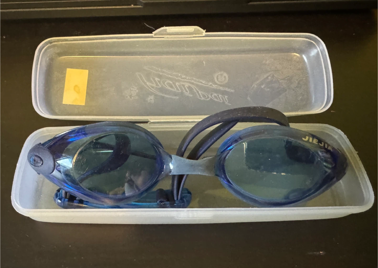 JIEJIA Blue Swimming Goggles with Case
