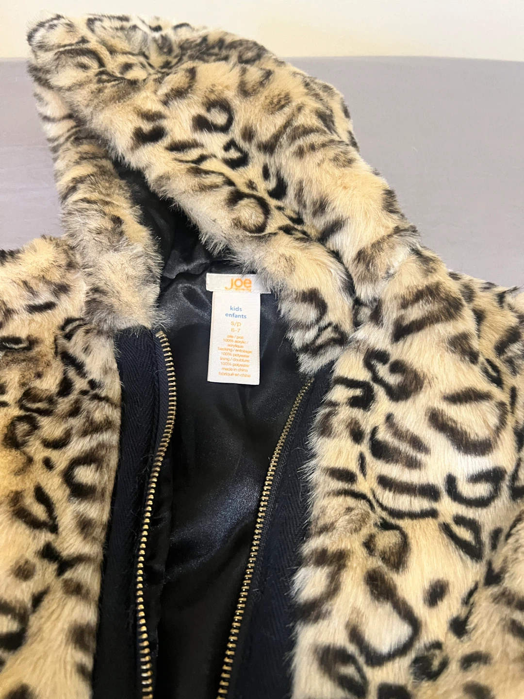 Joe Kids Essentials Leopard Print Jacket kids age 6-7 S/P - photo 2
