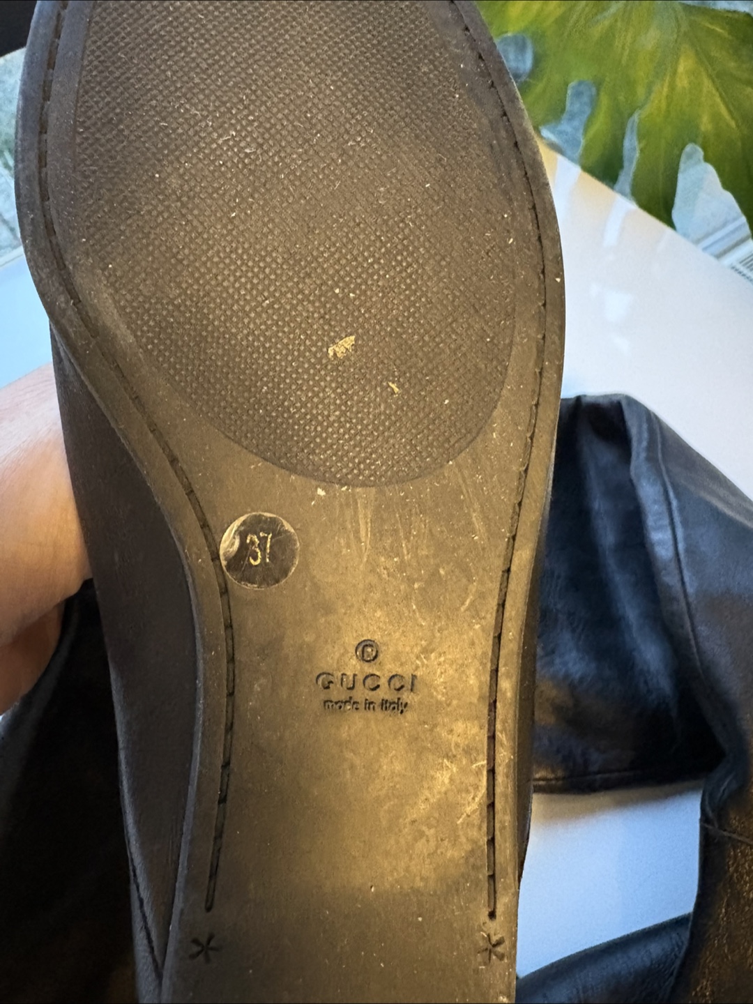 Gucci Black Leather Boots Size 37 - photo 4