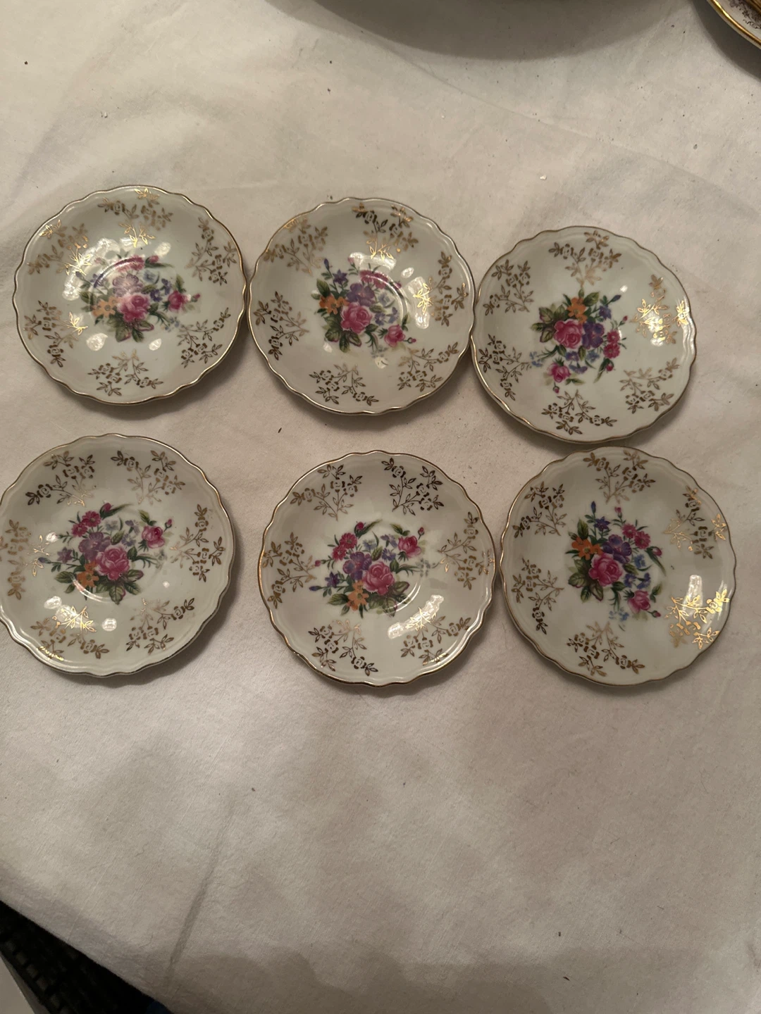 Floral Tea Saucers - Set of 6