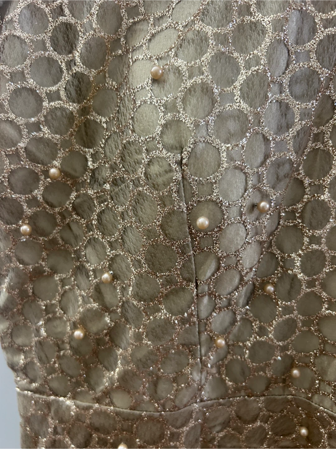 Gold Embellished Sleeveless Dress - photo 5