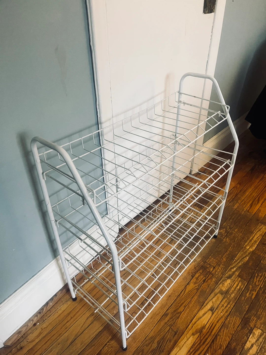 White Metal Shoe Rack