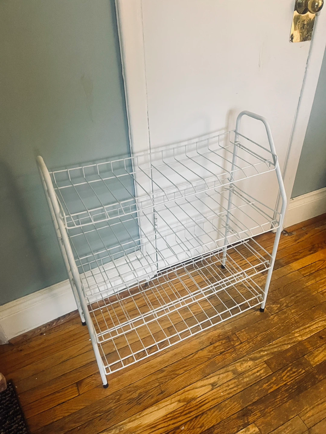 White Metal Shoe Rack - photo 2