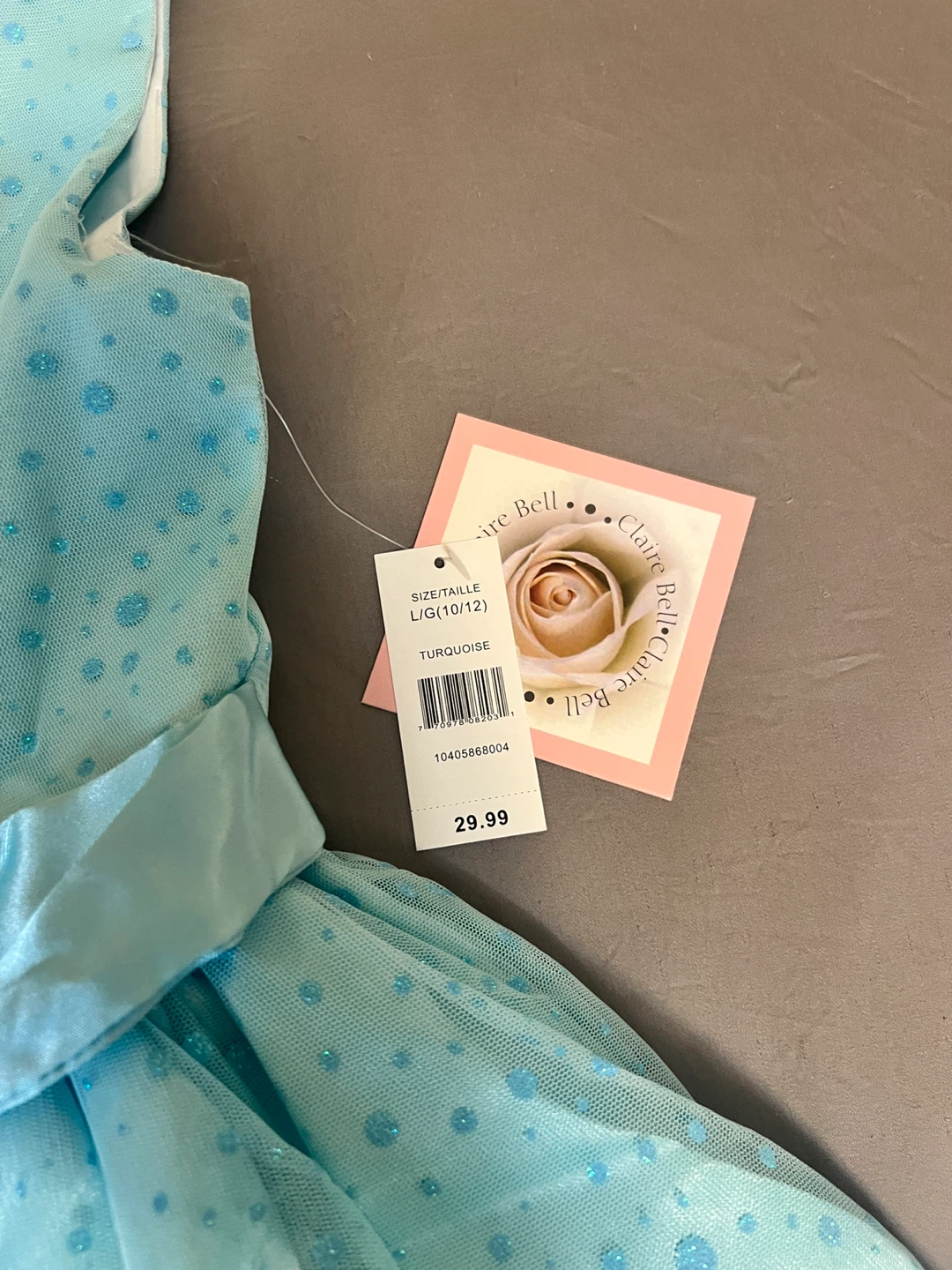 Claire Bell Turquoise Dress - Size L (10/12) - photo 3