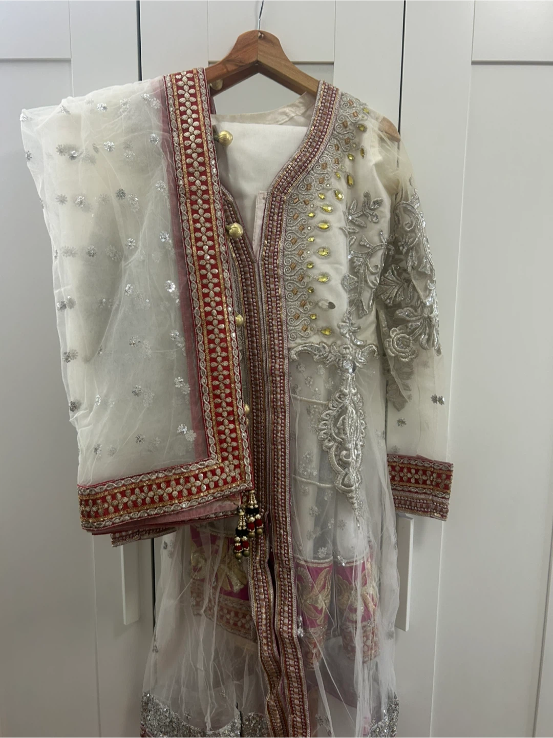 White Embroidered Shalwar Kameez - photo 3
