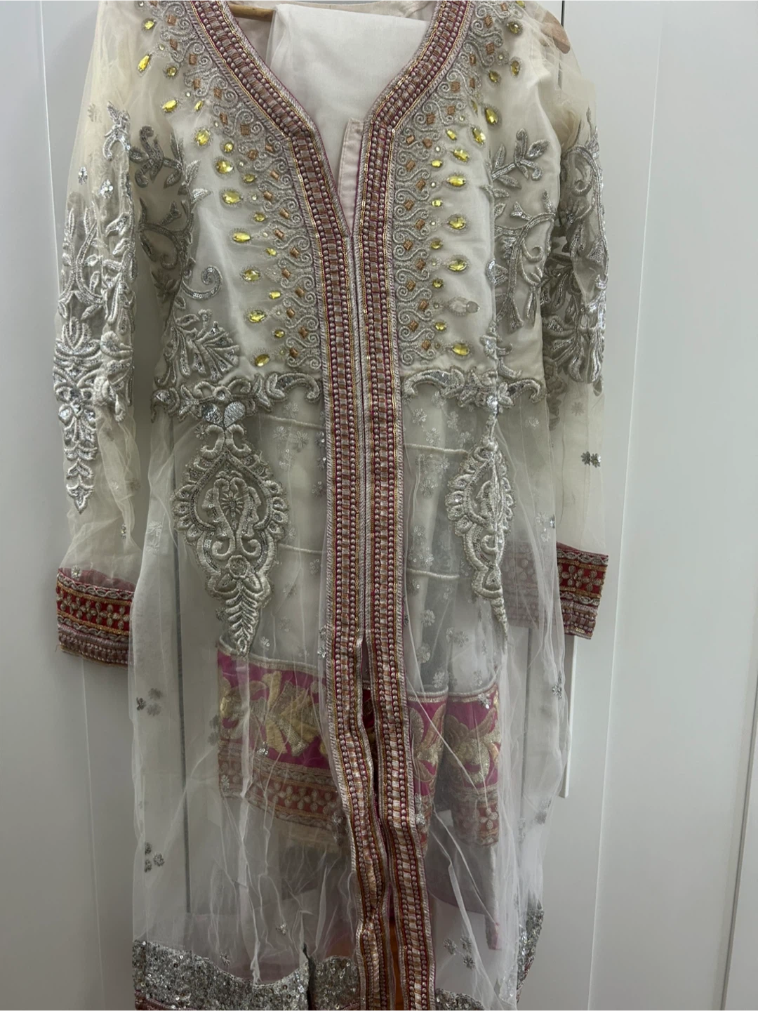 White Embroidered Shalwar Kameez