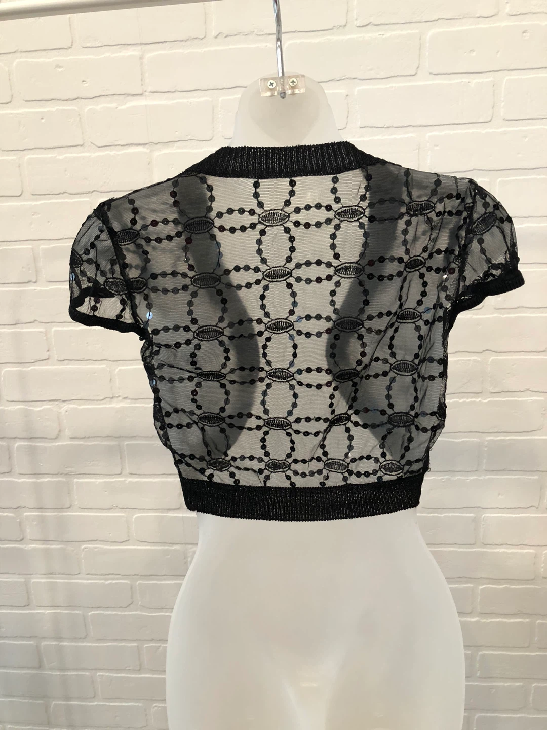 Black Sequin Bolero Shrug - photo 2