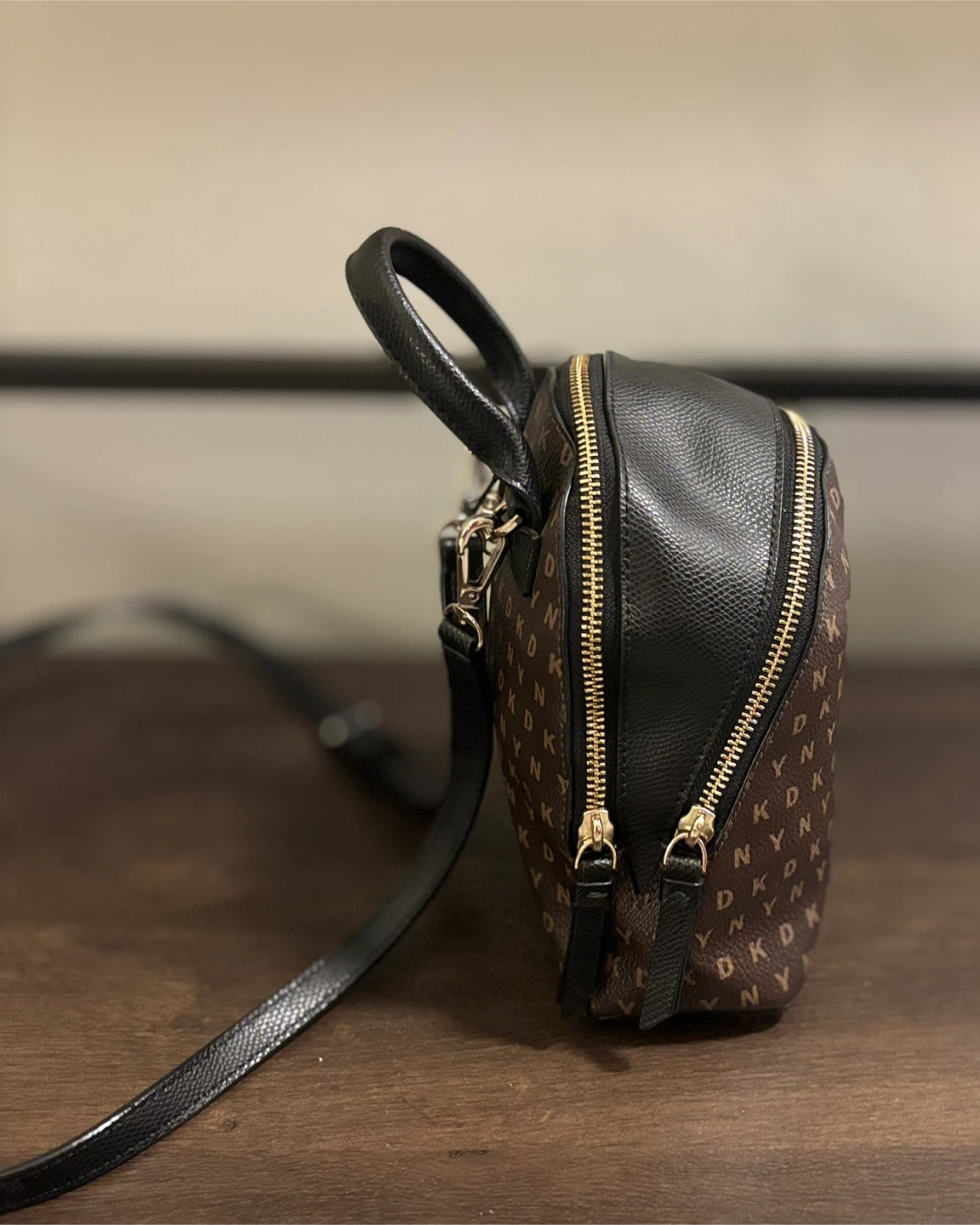DKNY Iconic Brown/Black mini knapsack bag - photo 5